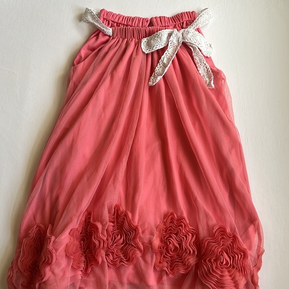 Peaches 'N Cream Coral Dress Girl's Size 8 - Picture 3 of 11